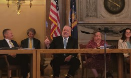Former Assembly Member Daniel O’Donnell testifies at a parole board confirmation hearing in the state Senate on June 11, 2025.