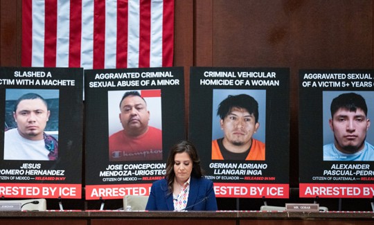 Rep. Elise Stefanik attended a House Oversight Committee hearing on “Sanctuary State Governors” that featured Gov. Kathy Hochul on June 12, 2025.