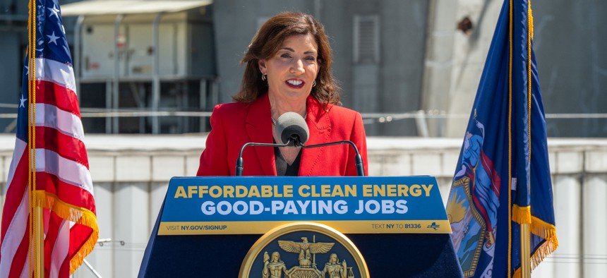 Gov. Kathy Hochul announces plans to construct a new nuclear power plant in upstate New York.