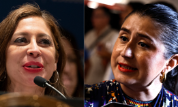 Assembly Member Jessica González-Rojas, left, is weighing a bid for state Sen. Jessica Ramos’ seat.