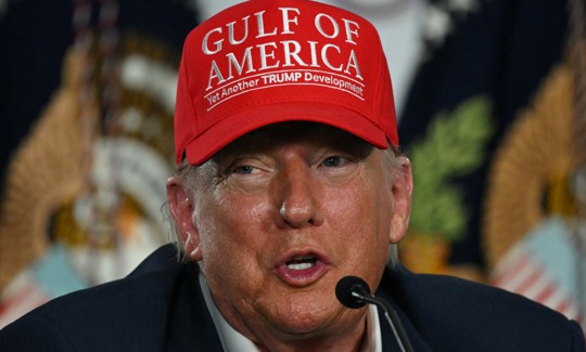 President Donald Trump touts “Alligator Alcatraz” detention center.