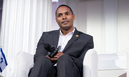 Rep. Ritchie Torres speaks during the The Jerusalem Post New York conference on June 3, 2024.