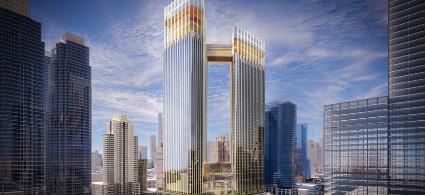A rendering of The Avenir, a casino proposal on the West Side of Manhattan.