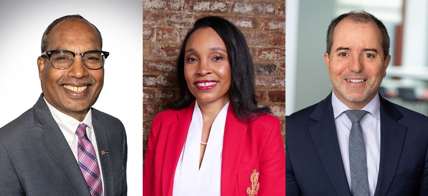 From left to right: Abul Islam, Nicole Yearwood and Marcos Díaz González