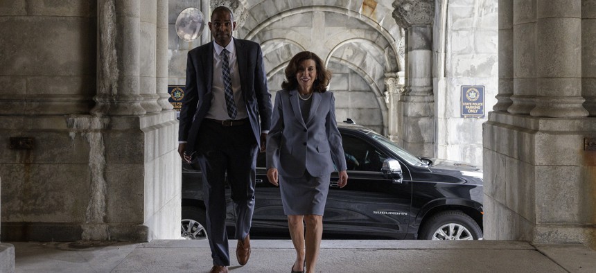 Gov. Kathy Hochul and Lt. Gov. Antonio Delgado are competing in next year’s Democratic gubernatorial primary.