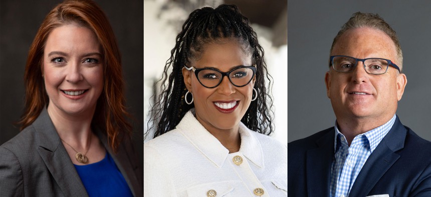 From left to right: Amanda Turcotte, Thasunda Brown Duckett and William J. Lindsay III