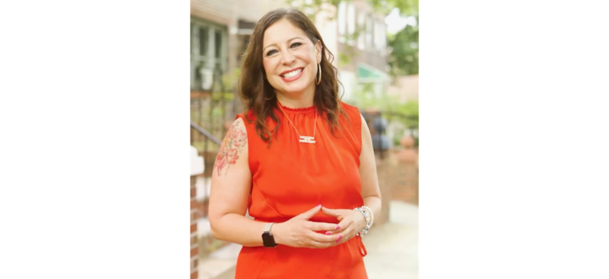 Jessica González-Rojas appears in a video announcing her state Senate campaign.