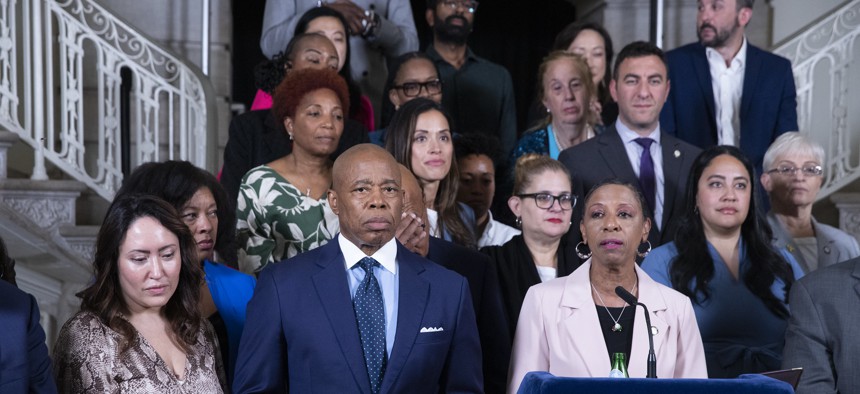 Mayor Eric Adams and Speaker Adrienne Adams disagree about immigration enforcement, but they’re now on the same side of a federal lawsuit.