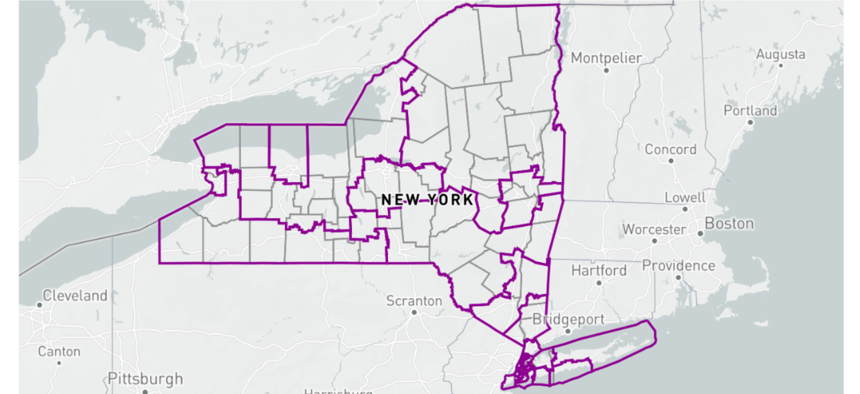 New York’s current congressional districts, which we are probably stuck with until 2032.