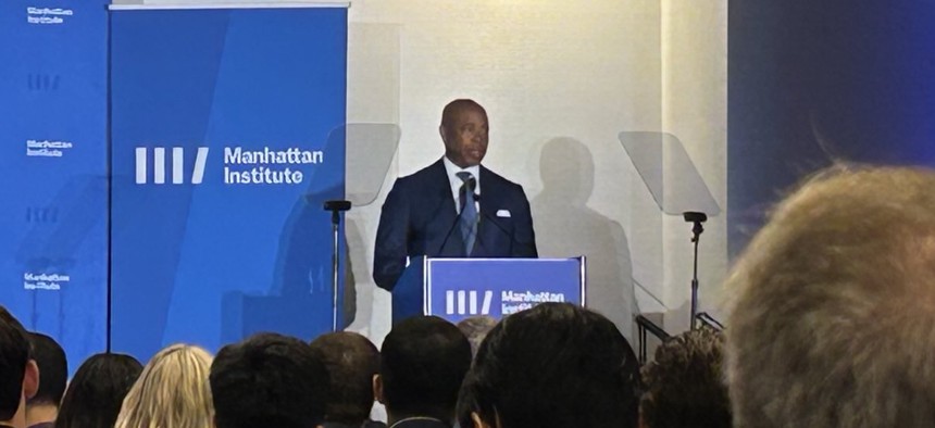 New York City Mayor Eric Adams paid the Manhattan Institute a visit.