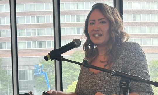 New York City Schools Chancellor Melissa Aviles-Ramos speaks at City & State’s annual Education Summit at the Museum of Jewish Heritage in Lower Manhattan on Aug. 14, 2025.