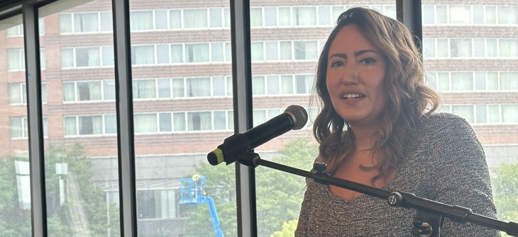 New York City Schools Chancellor Melissa Aviles-Ramos speaks at City & State’s annual Education Summit at the Museum of Jewish Heritage in Lower Manhattan on Aug. 14, 2025.
