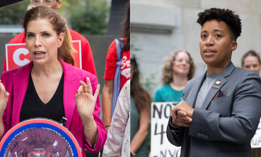 Julie Menin, left, and Crystal Hudson, right, are both campaigning to be the next City Council speaker.