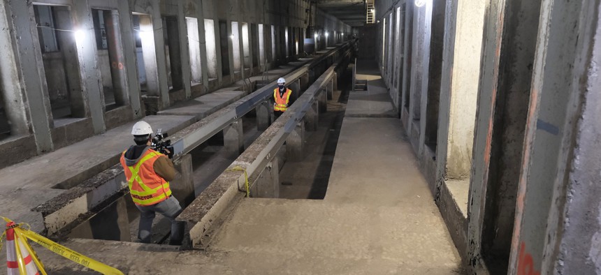 A section of the uncompleted Second Avenue subway.
