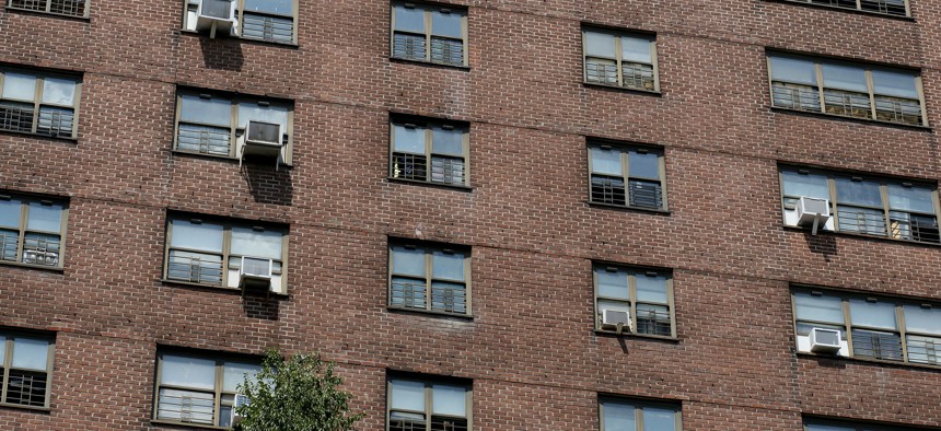 New York City’s public housing stock, such as the Frederick Douglass Houses in Manhattan pictured here, stands to lose funding under President Donald Trump’s proposed fiscal year 2026 budget.