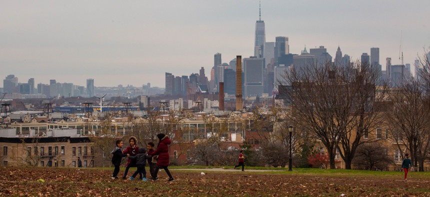The view from Sunset Park in Brooklyn.