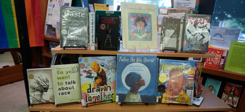 The Brooklyn Public Library celebrates Banned Books Week 2023 by displaying books that have been banned in schools around the country.