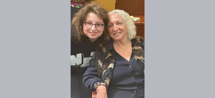 Sophie Metsch (left) and Doris, a survivor of the Holocaust.