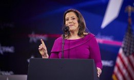 Rep. Elise Stefanik speaks at CPAC on Feb. 22, 2025. 