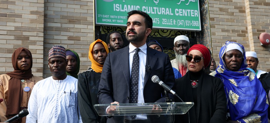 Zohran Mamdani directed his address to Muslims on Friday.