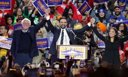 U.S. Sen. Bernie Sanders, Assembly Member Zohran Mamdani and Rep. Alexandria Ocasio-Cortez framed this election as ones with national and worldwide implications.