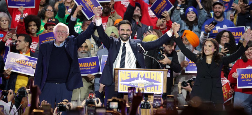 U.S. Sen. Bernie Sanders, Assembly Member Zohran Mamdani and Rep. Alexandria Ocasio-Cortez framed this election as ones with national and worldwide implications.