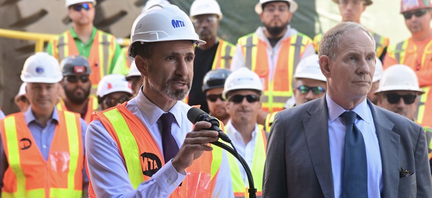 MTA Construction & Development President Jamie Torres-Springer speaks at the announcement of the completion of Phase 1 of the Park Avenue Viaduct on Oct. 6, 2025 at Park Av. & East 122nd St. in Manhattan’s Harlem section.