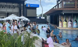 Lounging by the pool with the leaders of New York.