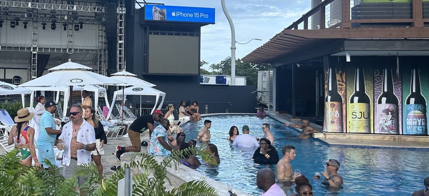 Lounging by the pool with the leaders of New York.