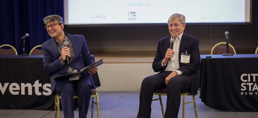 City & State Editor-in-Chief Ralph R. Ortega interviews Rick Cotton, executive director of the Port Authority of New York and New Jersey, at City & State’s annual Transportation Summit on Oct. 28 at 630Second in Manhattan.