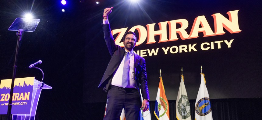 New York City Mayor-elect Zohran Mamdani delivers remarks at his election night victory party on Nov. 4, 2025