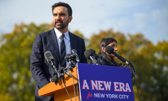 Mayor-elect Zohran Mamdani announces his transition team at the Unisphere.
