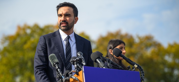 Mayor-elect Zohran Mamdani announces his transition team at the Unisphere.