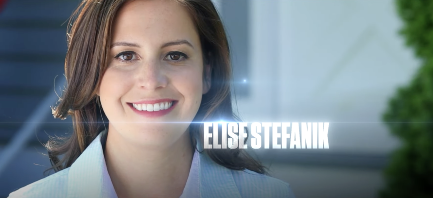 A screengrab from Rep. Elise Stefanik’s gubernatorial campaign launch video.