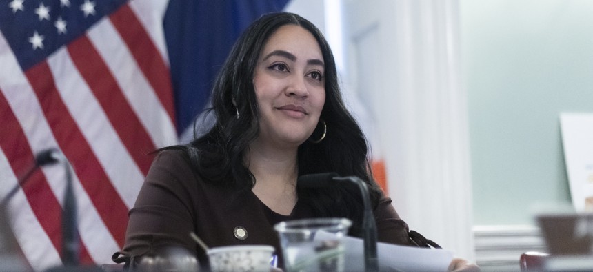 City Council Majority Leader Amanda Farías wants to provide child care for members if elected speaker.