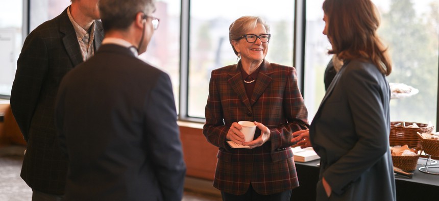 Kathryn Wylde, center, at City & State’s New York’s Car Insurance Affordability Crisis event.