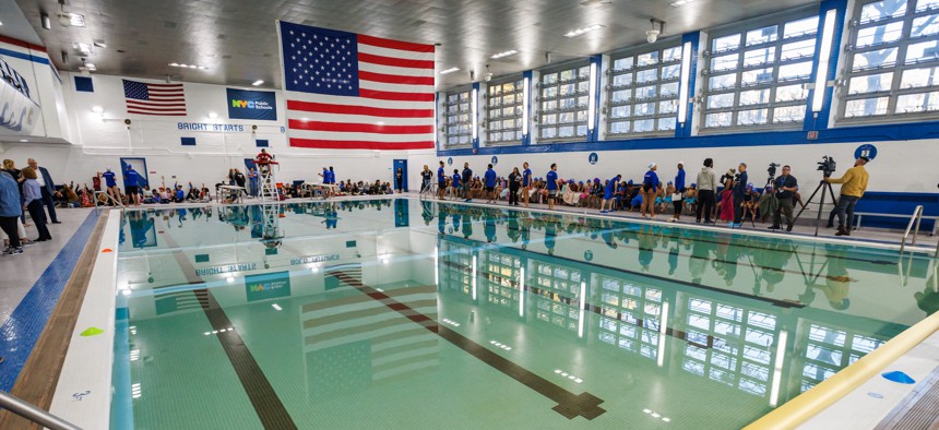The New York City Department of Education and Asphalt Green worked together to reopen the public pool at River East Elementary School in East Harlem last year.