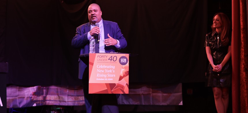 Manhattan District Attorney Alvin Bragg was the keynote speaker at City & State’s 2025 40 Under 40 event.