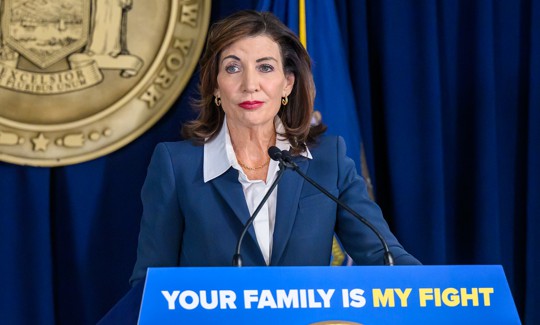 Gov. Kathy Hochul hosts a press conference on Dec. 4, 2025.