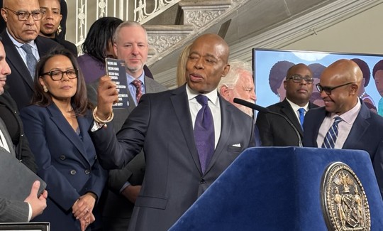 Outgoing New York City Mayor Eric Adams