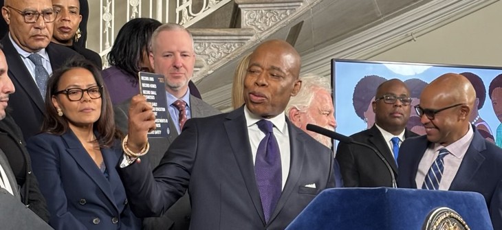 Outgoing New York City Mayor Eric Adams