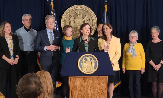 Gov. Kathy Hochul announces a deal to sign a modified version of the Medical Aid in Dying Act.
