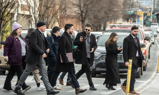 New York City Mayor Zohran Mamdani walks up to a press conference in Greenpoint, Brooklyn on January 3, 2026.