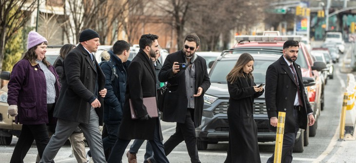 New York City Mayor Zohran Mamdani walks up to a press conference in Greenpoint, Brooklyn on January 3, 2026.