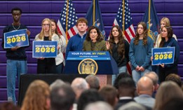 Gov. Kathy Hochul announces a proposal to protect kids online on Jan. 5, 2026.