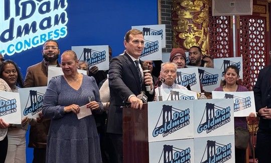 Rep. Dan Goldman kicked off his reelection campaign in Chinatown on Jan. 6, 2026.