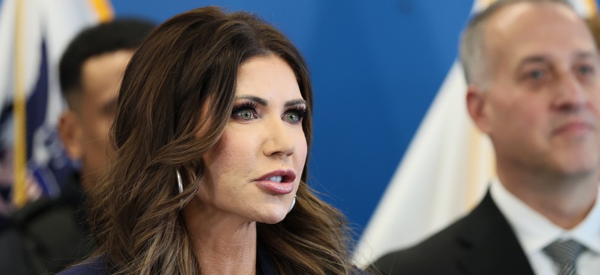 Kristi Noem touted ICE arrests in New York City.