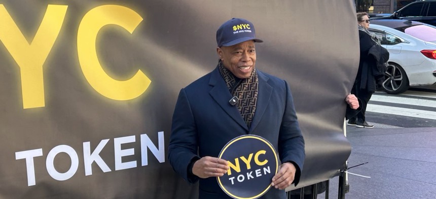 Former Mayor Eric Adams launched NYC Token on Monday.