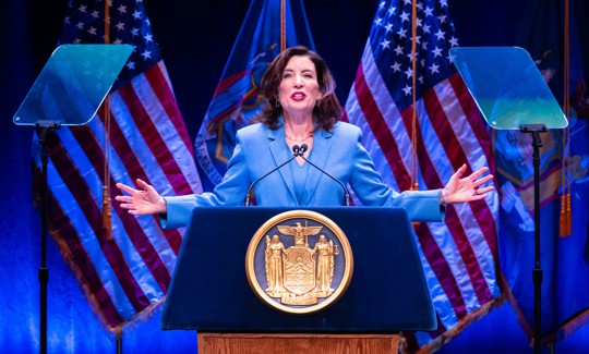 Gov. Kathy Hochul delivers the 2026 State of the State address on Jan. 13, 2026.