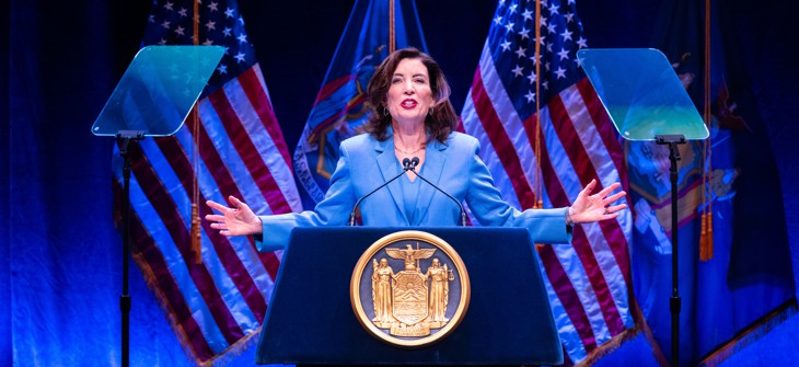 Gov. Kathy Hochul delivers the 2026 State of the State address on Jan. 13, 2026.